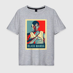 Футболка оверсайз мужская Black mamba poster, цвет: меланж