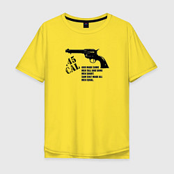 Футболка оверсайз мужская Револьвер Кольта, цвет: желтый