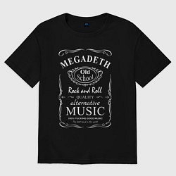 Футболка оверсайз мужская Megadeth в стиле Jack Daniels, цвет: черный