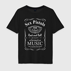 Мужская футболка оверсайз Sex Pistols в стиле Jack Daniels