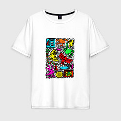 Футболка оверсайз мужская Pop shop tokyo, цвет: белый