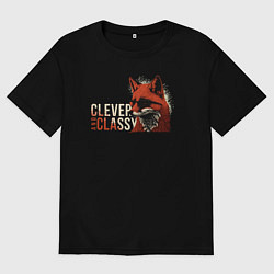 Футболка оверсайз мужская Clever and classy, цвет: черный