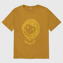 Мужская футболка оверсайз Нирвана Курт Кобейн арт