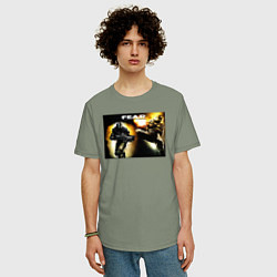 Футболка оверсайз мужская First Encounter Assault Recon, цвет: авокадо — фото 2