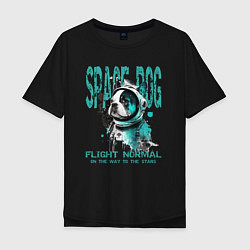 Мужская футболка оверсайз Космический пес