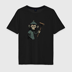 Мужская футболка оверсайз Monkey with a hammer