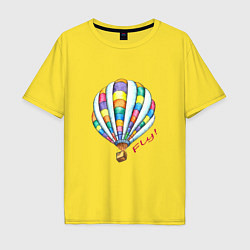 Мужская футболка оверсайз Яркий воздушный шар