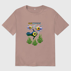 Мужская футболка оверсайз Subnautica