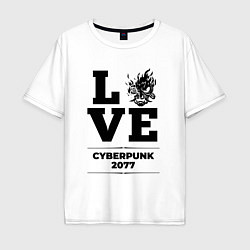 Мужская футболка оверсайз Cyberpunk 2077 love classic