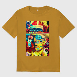 Мужская футболка оверсайз Энди Уорхол - поп-арт - автопортрет