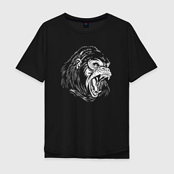 Мужская футболка оверсайз Обезьяна горилла