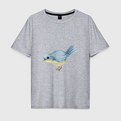 Мужская футболка оверсайз Синяя птица