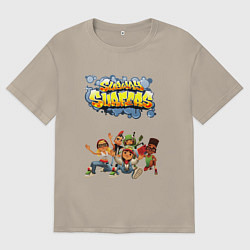 Футболка оверсайз мужская Subway Surfers, цвет: миндальный