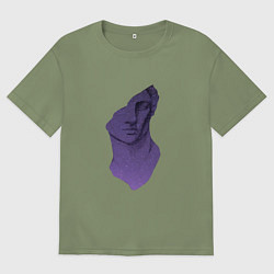 Мужская футболка оверсайз Давид силуэт статуя