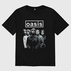 Мужская футболка оверсайз Oasis рок группа