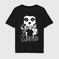 Мужская футболка оверсайз Misfits рок группа