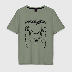 Мужская футболка оверсайз Rolling Stones - rock cat