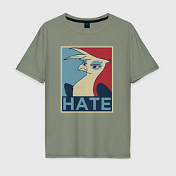 Мужская футболка оверсайз Hate bird
