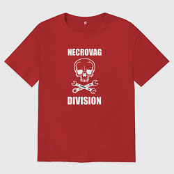 Футболка оверсайз мужская Necrovag white division, цвет: красный