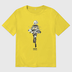 Футболка оверсайз мужская Йорха-2B, цвет: желтый