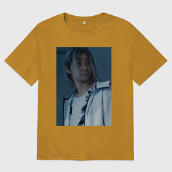Футболка оверсайз мужская Алиса в пограничье Чишия, цвет: горчичный