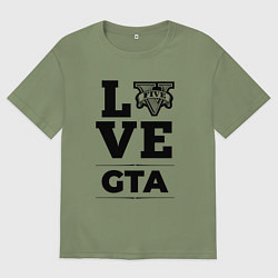 Футболка оверсайз мужская GTA love classic, цвет: авокадо