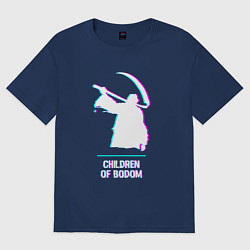 Мужская футболка оверсайз Children of Bodom glitch rock