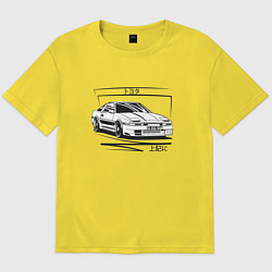 Футболка оверсайз мужская Toyota Supra MK3, цвет: желтый