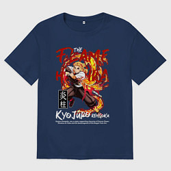 Мужская футболка оверсайз Кёджуро Ренгоку аниме