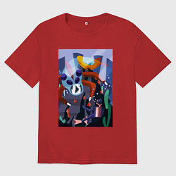 Мужская футболка оверсайз Subnautica морские чудовища