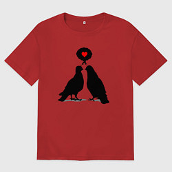 Мужская футболка оверсайз Birds love