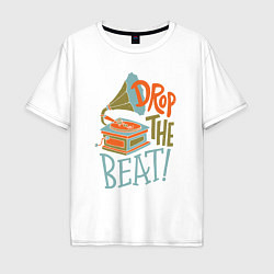 Мужская футболка оверсайз Drop the beat