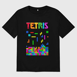 Мужская футболка оверсайз Фильм Тетрис логотип