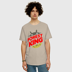 Футболка оверсайз мужская Лесной король, цвет: миндальный — фото 2