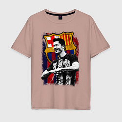 Мужская футболка оверсайз Левандовски Барселона