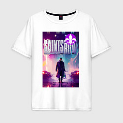 Футболка оверсайз мужская Saints Row - shooter, цвет: белый