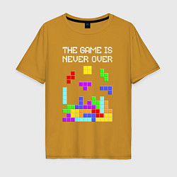 Мужская футболка оверсайз Tetris - the game is never over