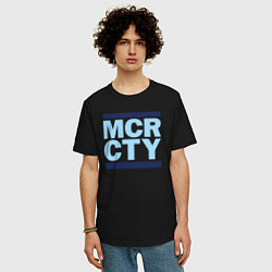 Футболка оверсайз мужская Run Manchester city, цвет: черный — фото 2