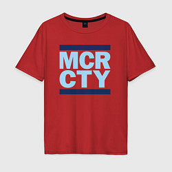 Футболка оверсайз мужская Run Manchester city, цвет: красный