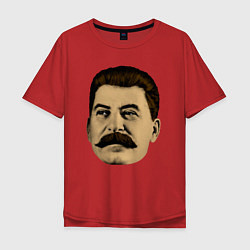 Футболка оверсайз мужская Сталин СССР, цвет: красный