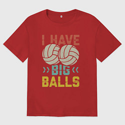 Мужская футболка оверсайз У меня большие шары