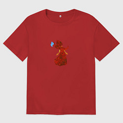 Футболка оверсайз мужская Василиса Прекрасная, цвет: красный