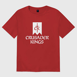 Футболка оверсайз мужская Crusader Kings логотип, цвет: красный