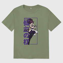 Мужская футболка оверсайз Yuzuriha kitsune