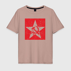 Футболка оверсайз мужская Star USSR, цвет: пыльно-розовый