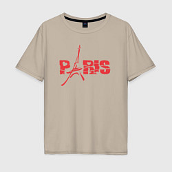 Мужская футболка оверсайз Paris love