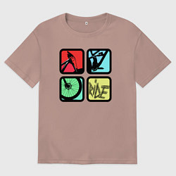 Мужская футболка оверсайз Кататься