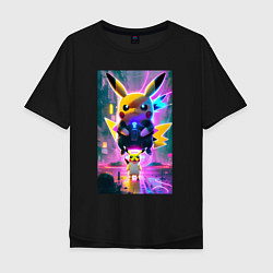 Мужская футболка оверсайз Stand of Pikachu - city fantasy