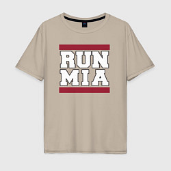 Футболка оверсайз мужская Run Miami Heat, цвет: миндальный
