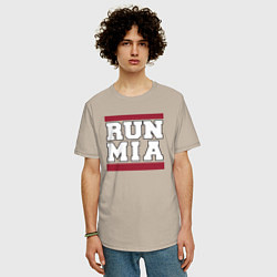 Футболка оверсайз мужская Run Miami Heat, цвет: миндальный — фото 2